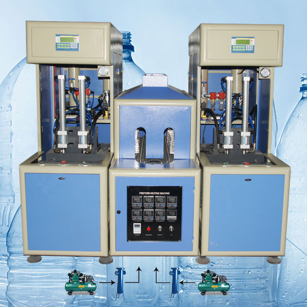 semi-automatic bottle blowing machine 