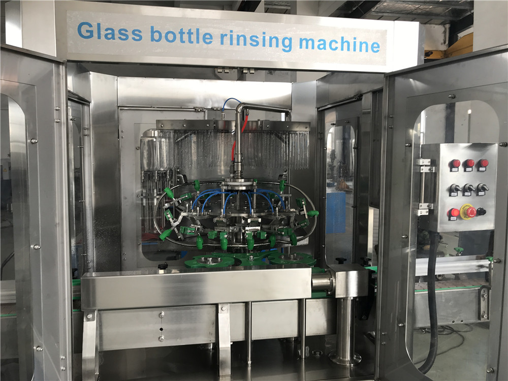 Glass bottle rinsing machine 