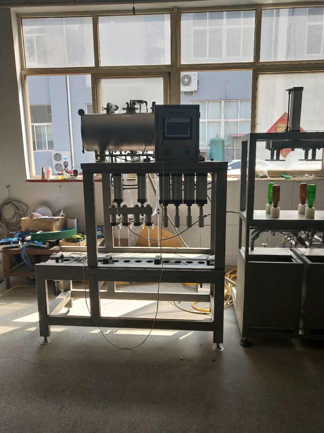 semi auto linear type beer filling machine